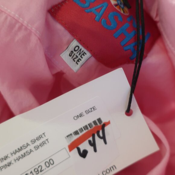 NWT Womens Romi Basha Pink Hamsa Button Down Shirt O/S* - Picture 6 of 6